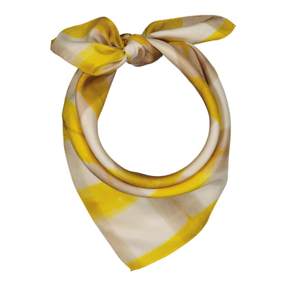 CHROMATIC - a silk bandana YELLOW & BEIGE