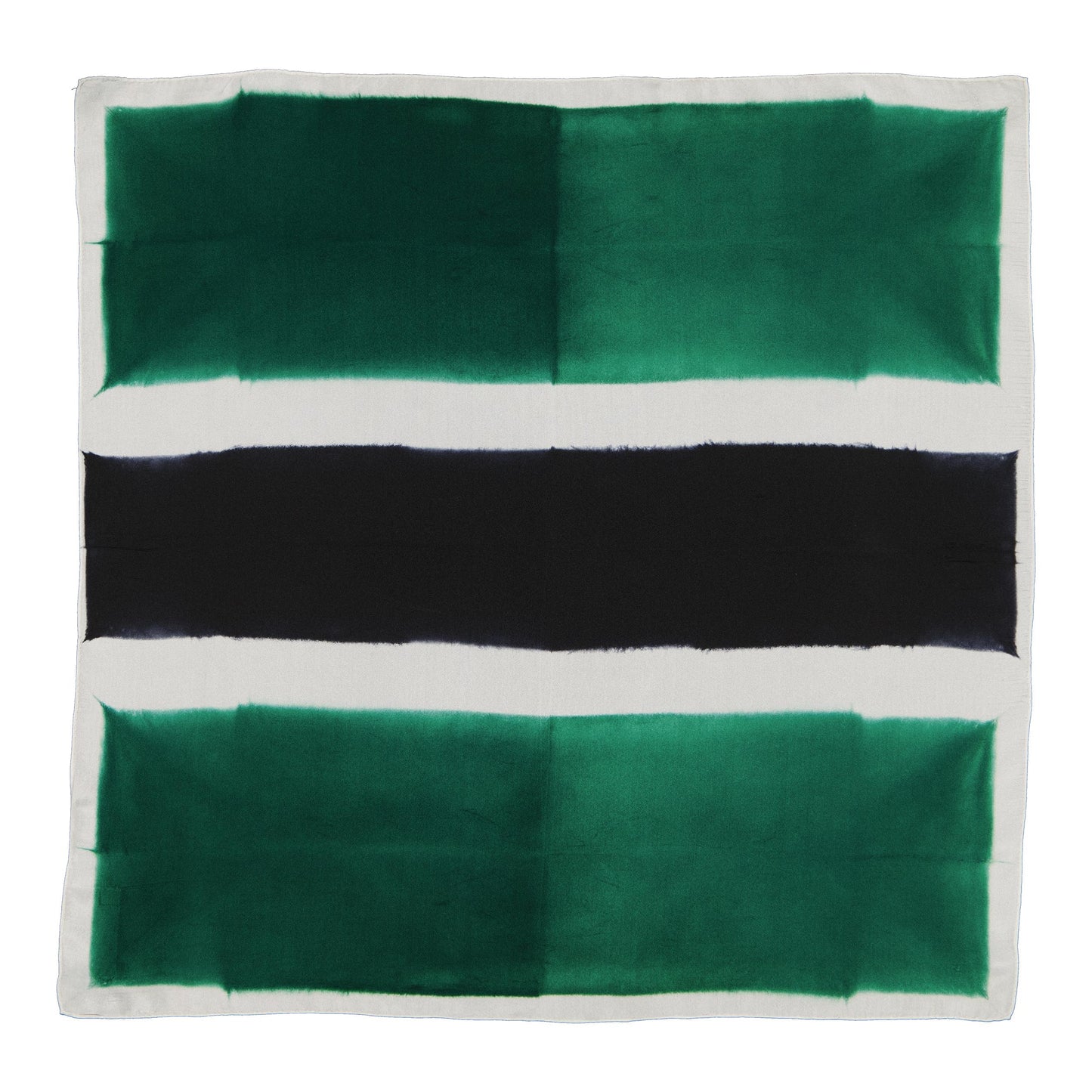 CIEL - silk bandana BRITISH GREEN & BLACK