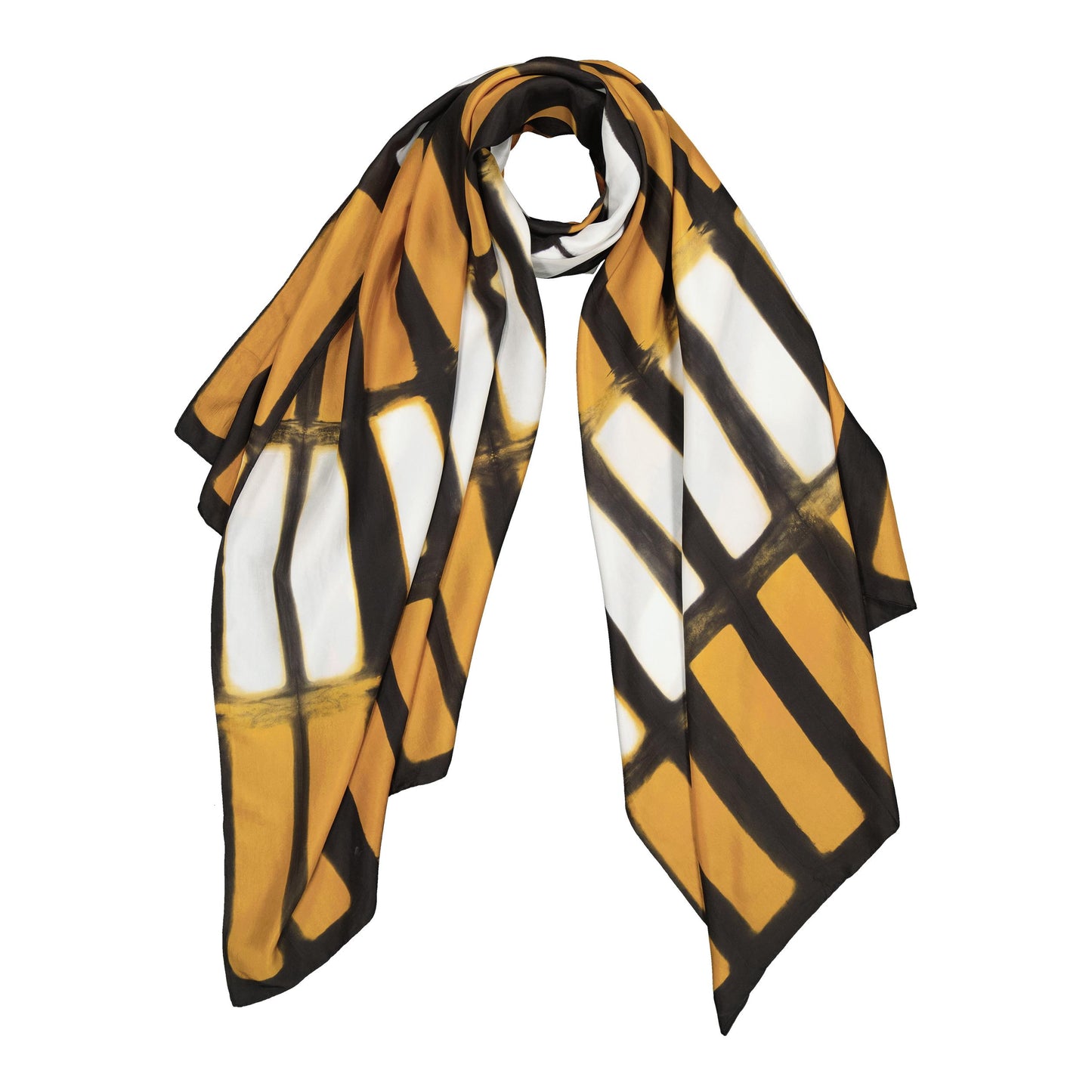 ENSEMBLE - silk scarf GOLD & BLACK