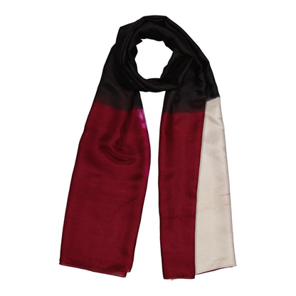 MINIMAL - silk scarf GARNET & BLACK