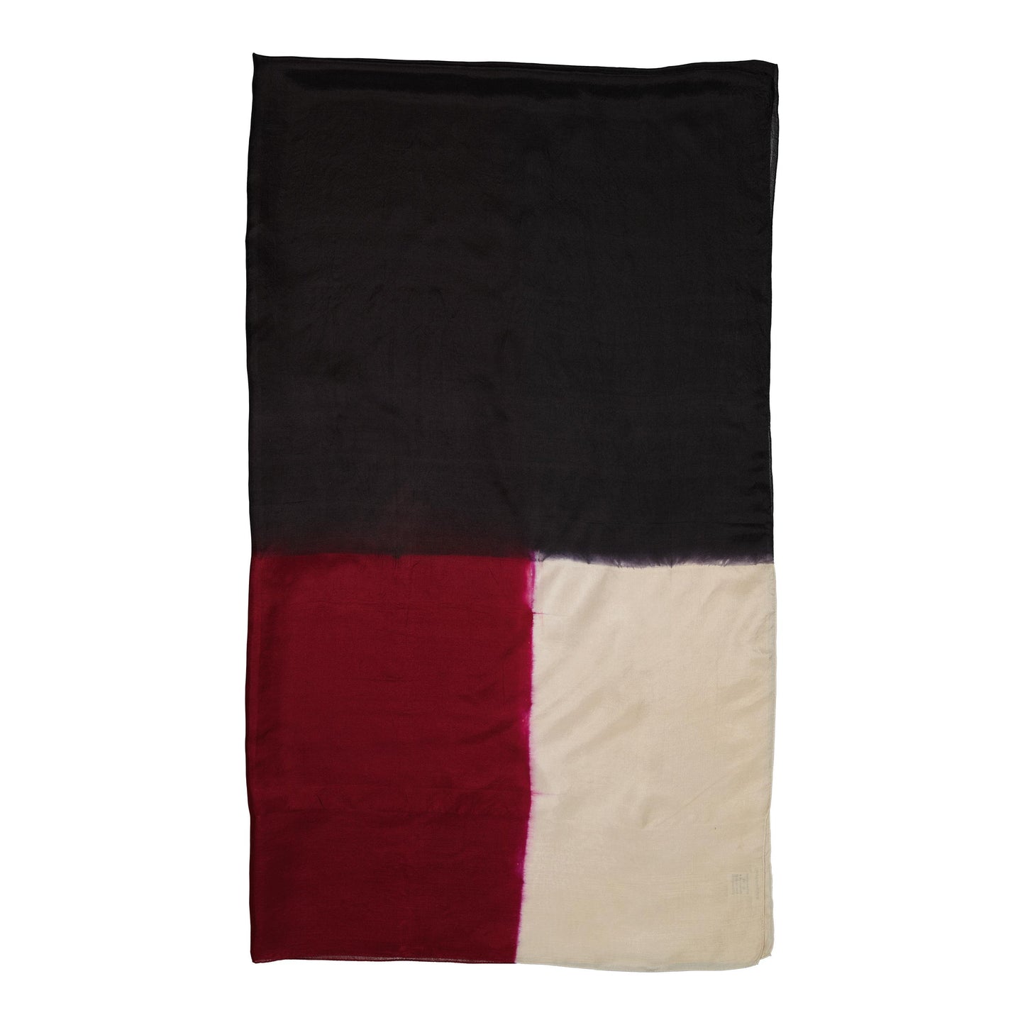 MINIMAL - silk scarf GARNET & BLACK