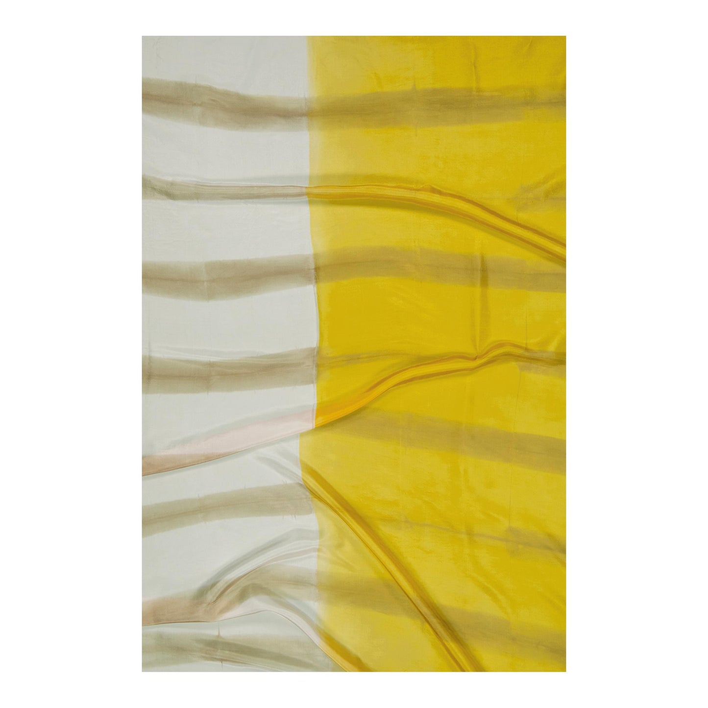 ITHAQUE - silk scarf YELLOW & BEIGE