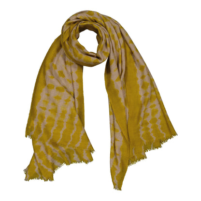 RIVE - shibori cashmere shawl YELLOW
