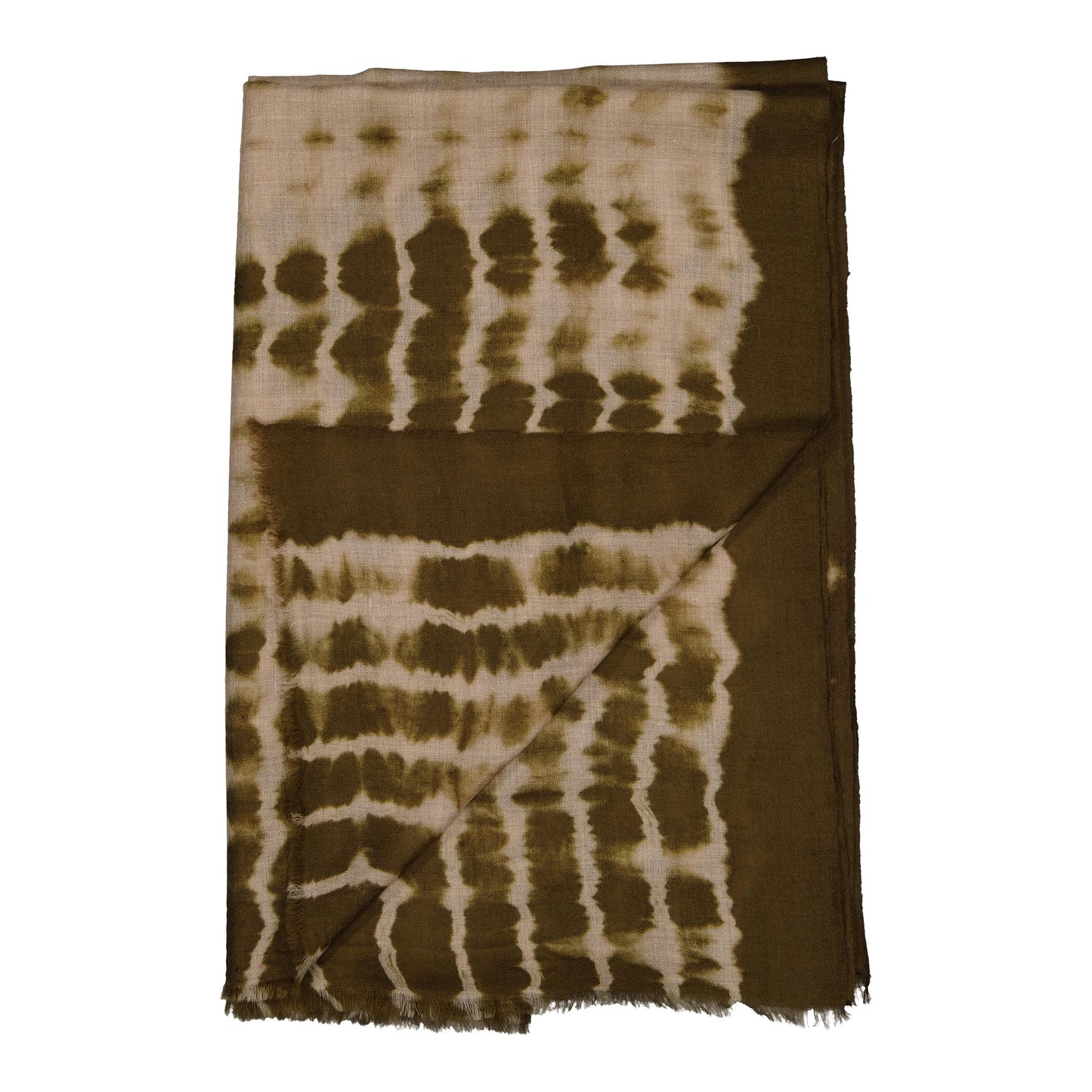 RIVE - shibori cashmere shawl BROWN 237