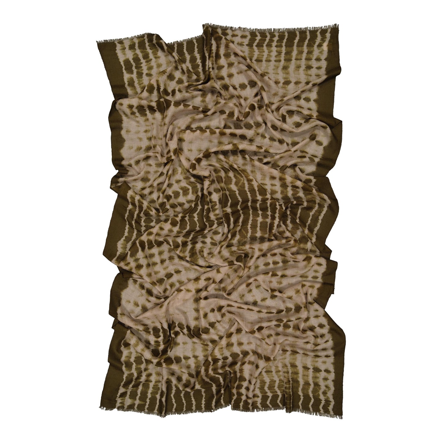 RIVE - shibori cashmere shawl BROWN