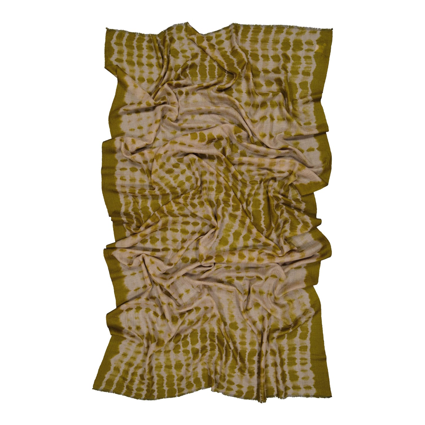 RIVE - shibori cashmere shawl KHAKI 169