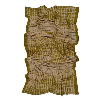 RIVE - shibori cashmere shawl KHAKI 169