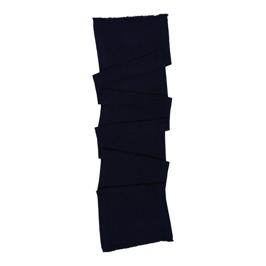 STRUCTURE - a neat and precise scarf NAVY BLUE BLACK