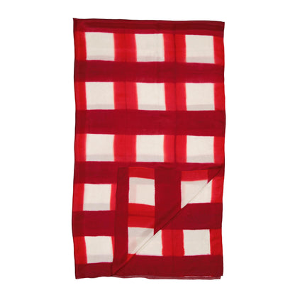 COLORAMA - silk scarf RED & GARNET