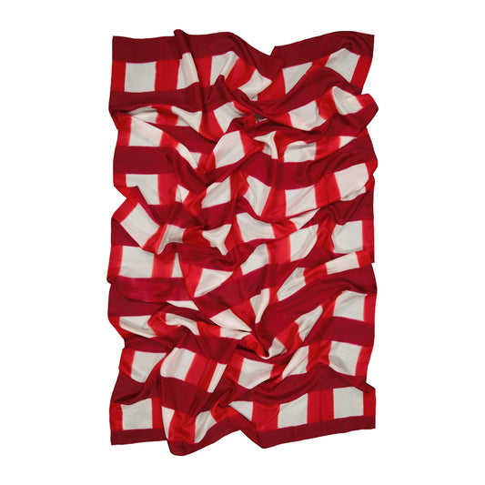 COLORAMA - silk scarf RED & GARNET