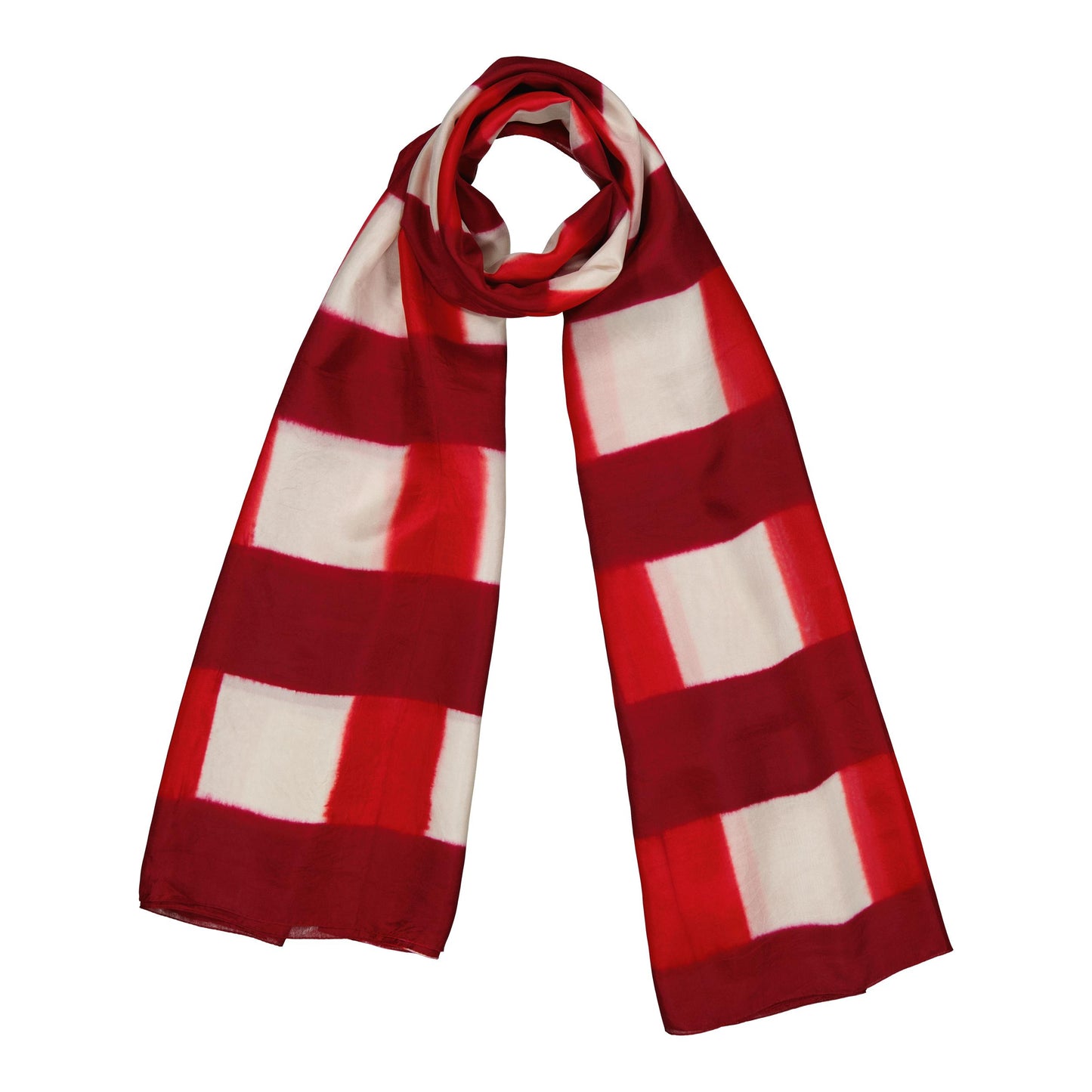 COLORAMA - silk scarf RED & GARNET