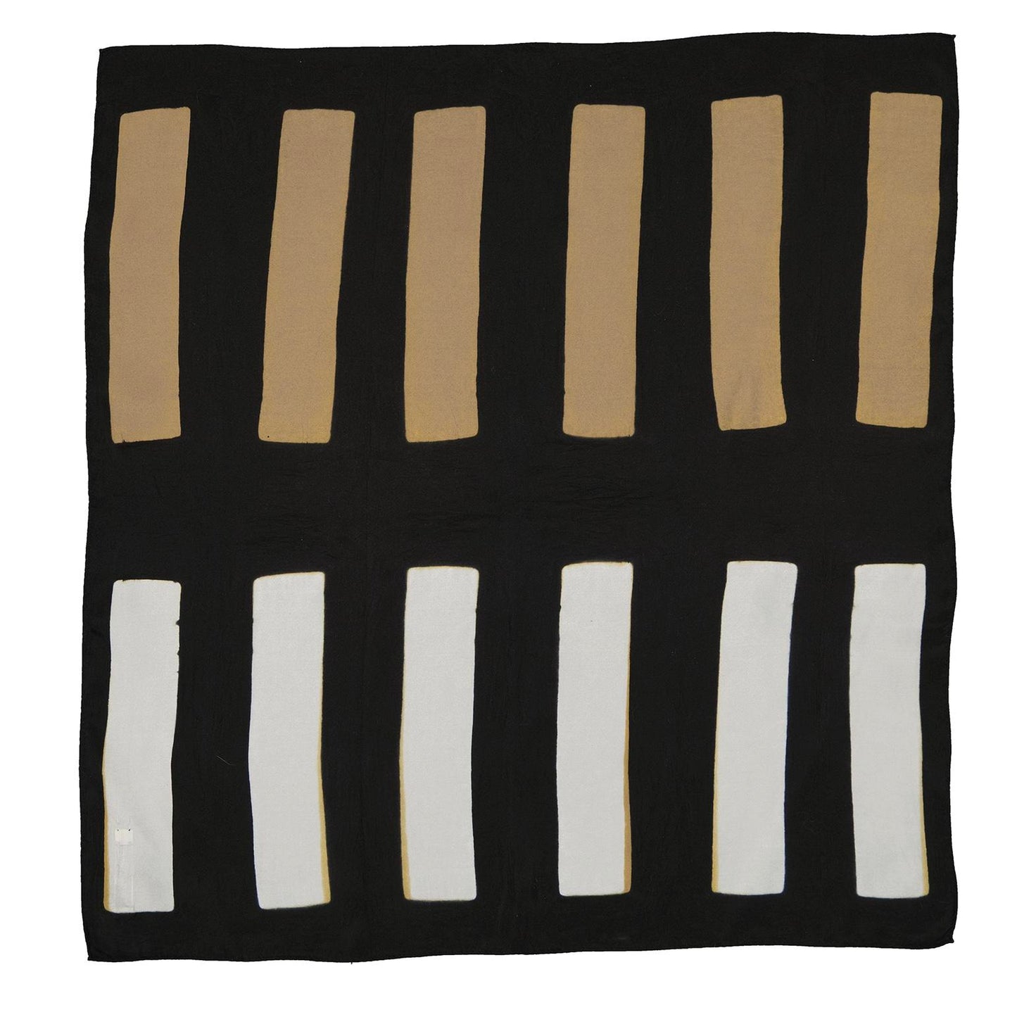AILLEURS - silk bandana BEIGE & BLACK