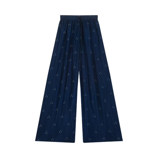 CELESTE - silk trousers CUMULUS BLUE