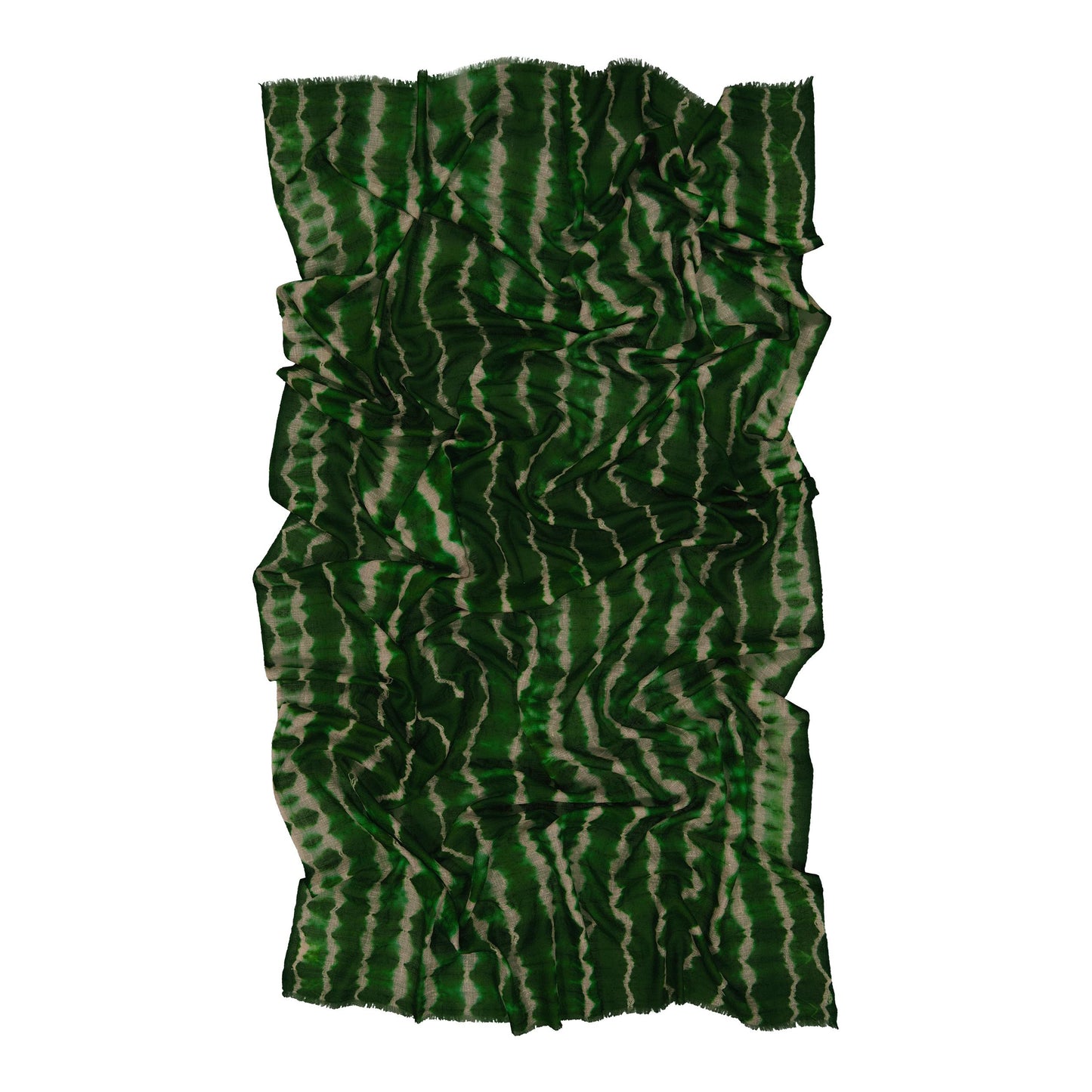 RIVE - shibori cashmere shawl GREEN