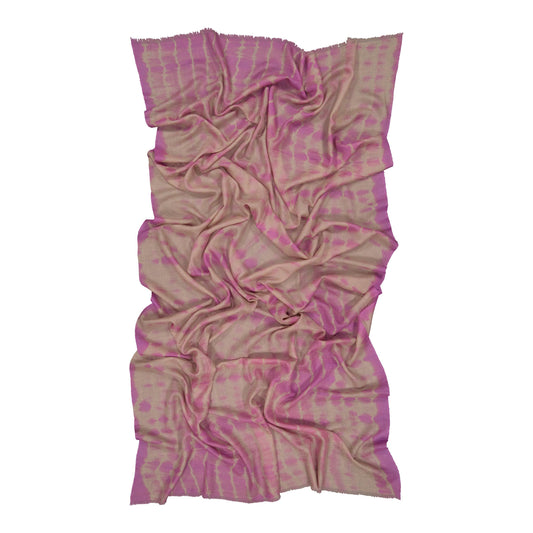 RIVE - shibori cashmere shawl LILAC