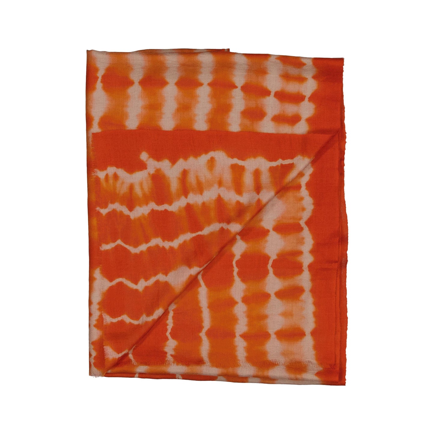 RIVE - shibori cashmere shawl ORANGE