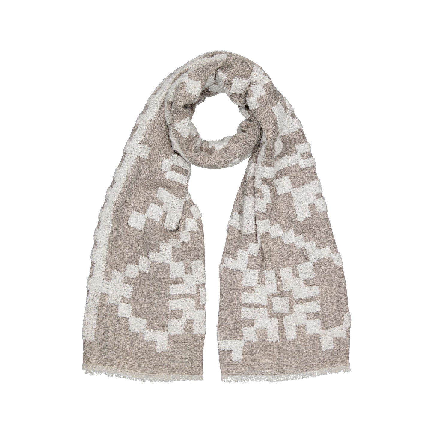 SLALOM - a scarf with a boucle texture ECRU